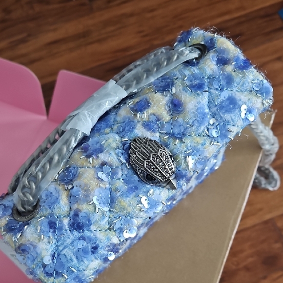 Kurt Geiger Blue Sequin Mini Bag - Picture 7 of 8